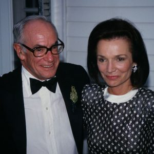 Malcom Forbes and Lee Radziwell celebrate the 70th birthday of Forbes Magazine.